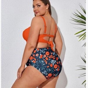 Hanna Nikole Women Plus Size Two Piece Swimsuit Sets Twist Front Bikini Bathing